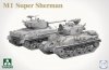 Takom 2205W M4A1(76w)HVSS + M1 Super Sherman + US Army Tank Crewman Sherman Box Limited Edition 1/35